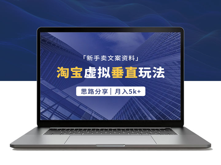 淘宝虚拟项目垂直玩法，新手卖文案资料，月入5k+