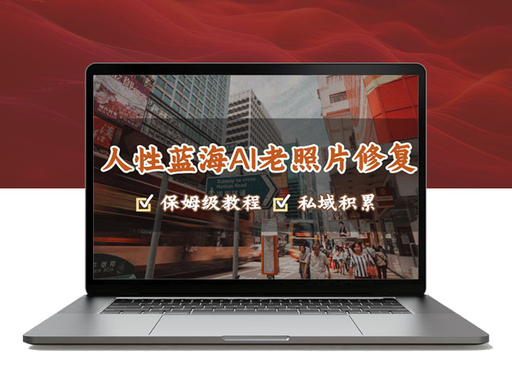人性蓝海AI老照片修复项目保姆级教程，私域积累型项目-90副业资源网